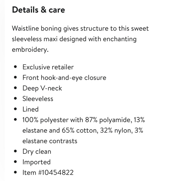 NWOT Sophina Broderie Anglaise Sleeveless Maxi Dress Crystal Rose color XS - Picture 4 of 9